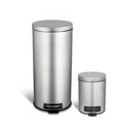 Steel Step On Kitchen Trash Cans - 2.1 Gallons