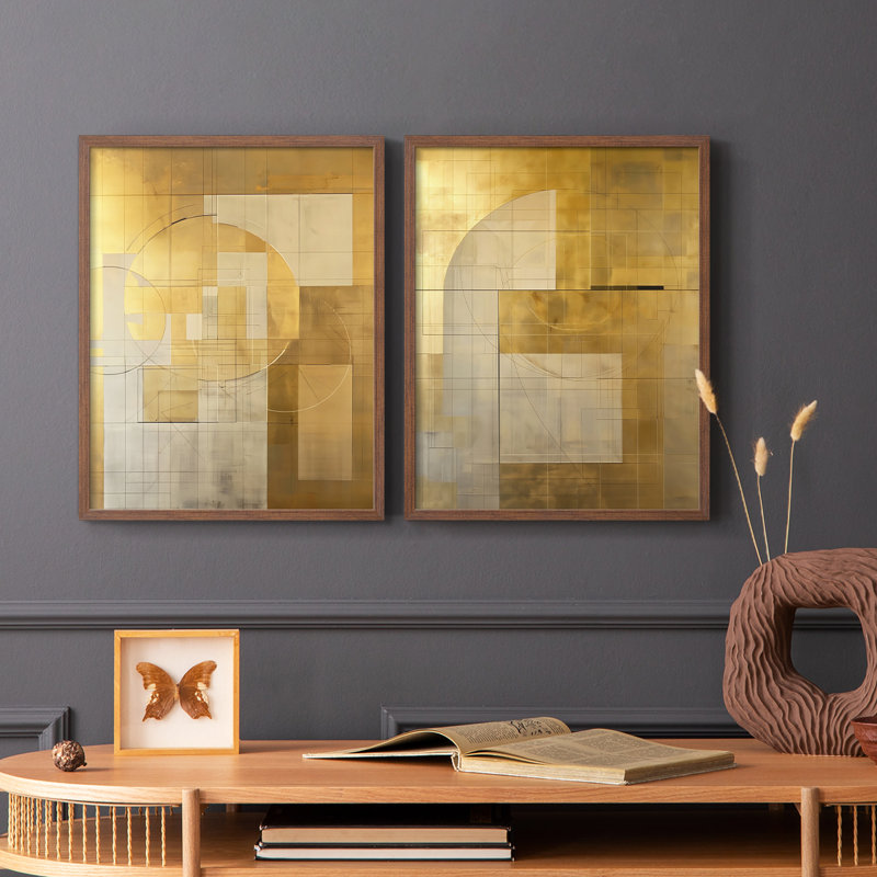 ABSTRACT Series C III - Reproduction encadrée de qualité supérieure - prête à être accrochée - aucun clou requis - aucun clou requis