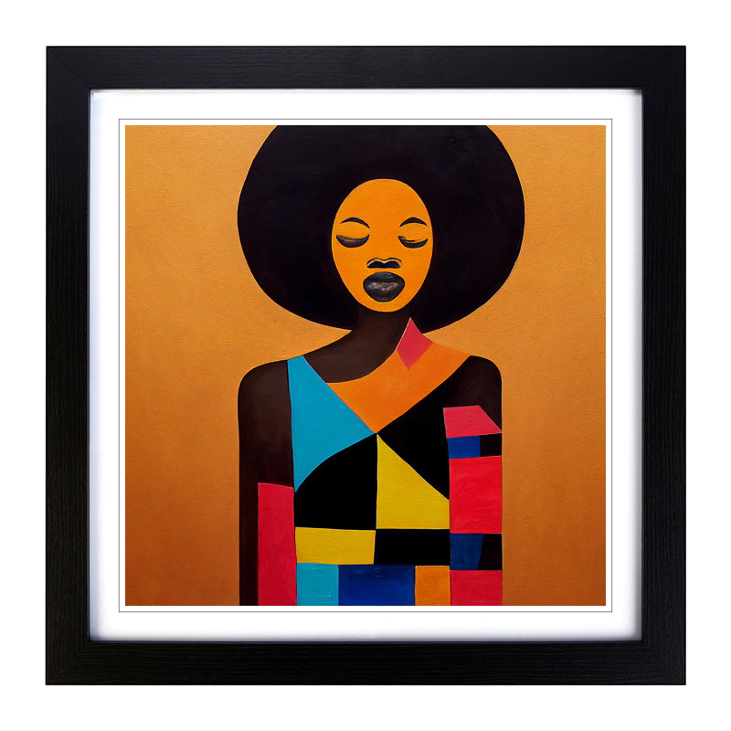 Single Picture Frame Print on Wood, Black