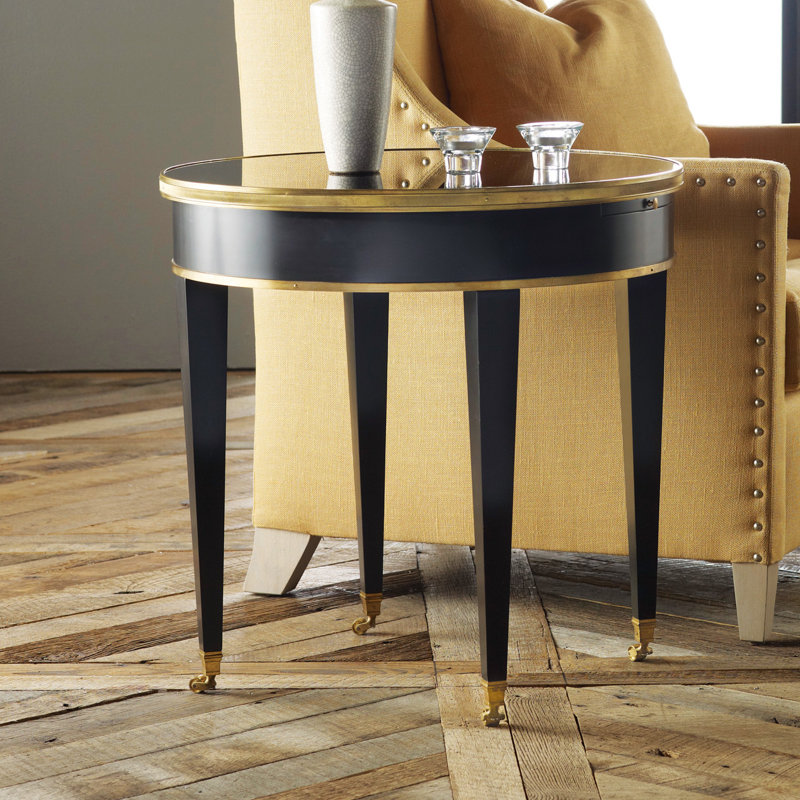 Tuxedo Glass End Table