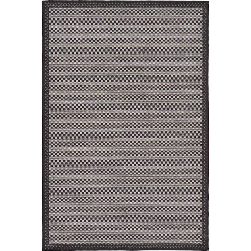 Outdoor Veranda Area Rug Charcoal Color, Rectangle 2'2" x 3'