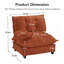 Canapé 73 LSF chenille - orange-290579474-290579475