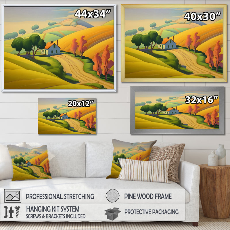 Paysage de montagne blanc Serenity, H 30 po x l 40 po x P 1,5 po, Cadre flottant noir