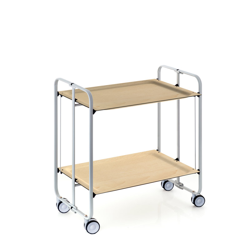 Mald Serving Cart, Grey, Beech