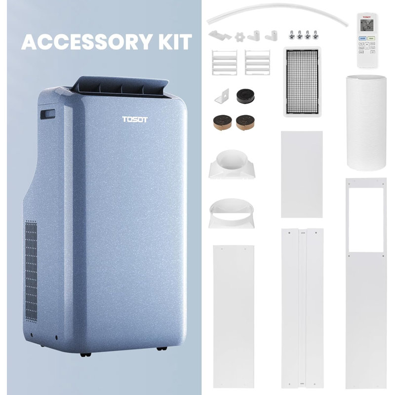 Steel Blue Portable Air Conditioner with Heater and WiFi