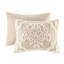 Housse de couette en coton chenille, double / grand, avec fermeture à boutons et cravate 3 pièces-129761541-129761542