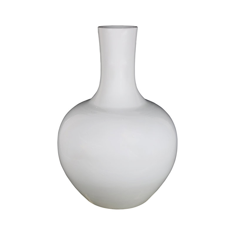 Vase de table en porcelaine d’intérieur/d’extérieur blanc 22 "