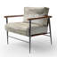 Chaise d'appoint abstraite Minimalisme - Fauteuil neutre Limewash Calm III-81361975