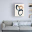 «Abstract Blue 2 Gold 1 Circles 3», reproduction sur toile-90711727