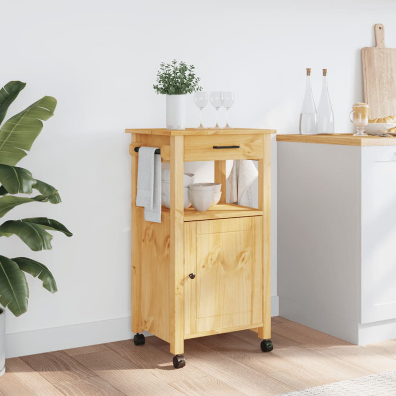 Kitchen Serving Cart, Honey