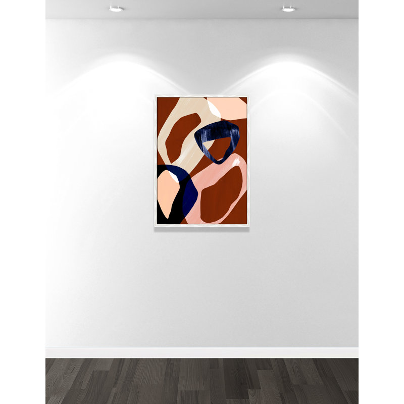 Loop I Print par Violets Print House, 25.5'' W x 35.5'' H, Grain de bois blanc, Impression encadrée