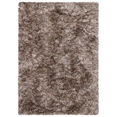 Tapis performance à poil long touffeté à la main de couleur unie Cimah