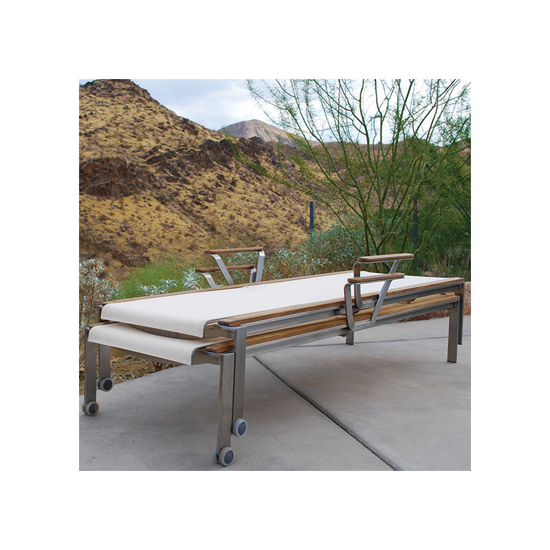 Tivoli Outdoor Chaise Lounge, Cream, No