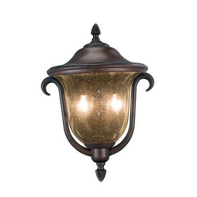 Santa Barbara Outdoor 2 LT Burnished Bronze Outdoor Wall Sconce Kalco