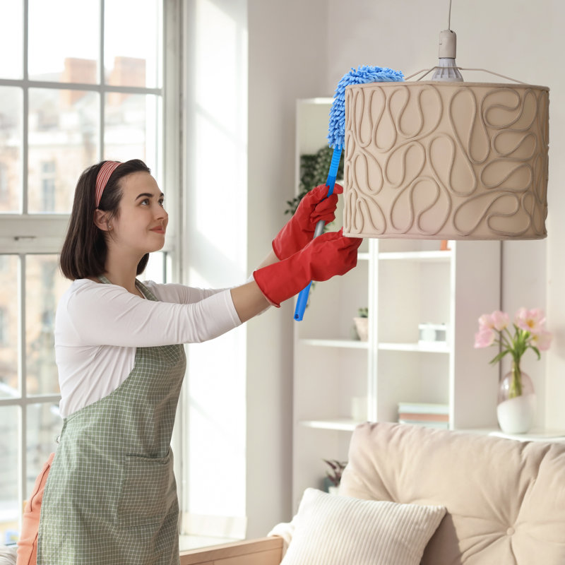 22" Flexible Wand Duster With Microfiber and Chenille Sleeve and 20" Pole, Pack of 2