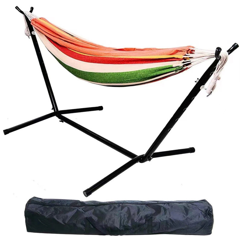 Hamac double Vullnet Basics avec support en métal compact