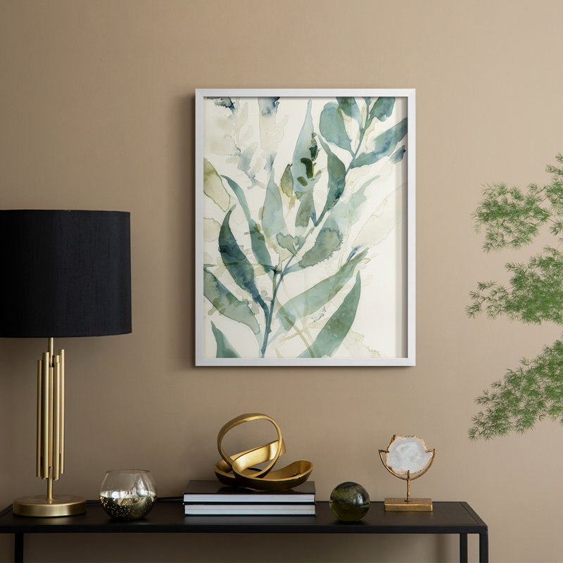 Underwater Botany I, reproduction encadrée - bois massif, H 15 po x l 12 po, Blanc