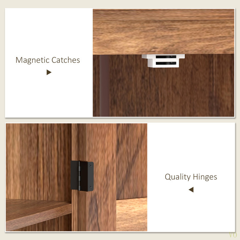 Armoire de cuisine, armoire avec tablettes réglables