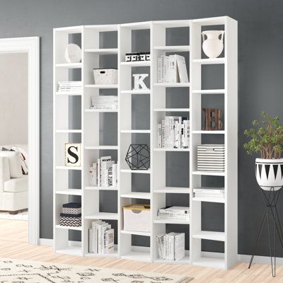 Susitna 224 cm H x 182 cm W Geometric Bookcase