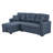 Modern L-Shaped Sleeper Sofa Pull Out Sectional Sofa With Reversible Storage Chaise-363240585-342564062