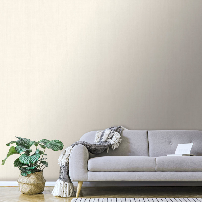 Praveen 10.05m x 2.05cm Semi-Gloss Double Roll, Cream