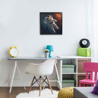 «Interstellar Cat Astronaut», giclée encadrée, conception par Jim Baldwin