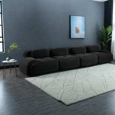 Canapés modulaires à 4 places pour animaux de compagnie, velours côtelé doux, conception ergonomique pour la maison
