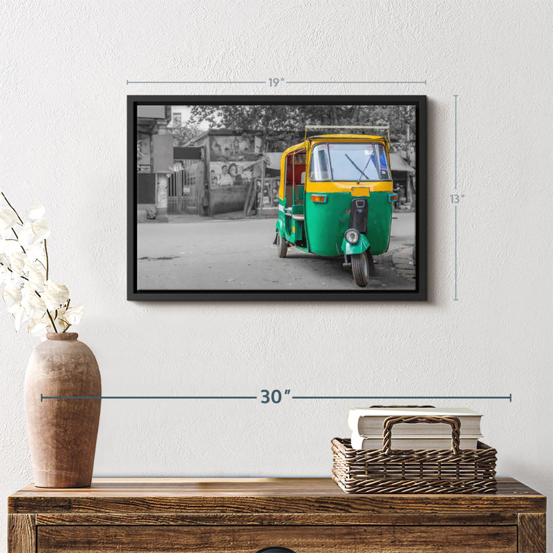 Indian Rickshaw Pop Canvas Print