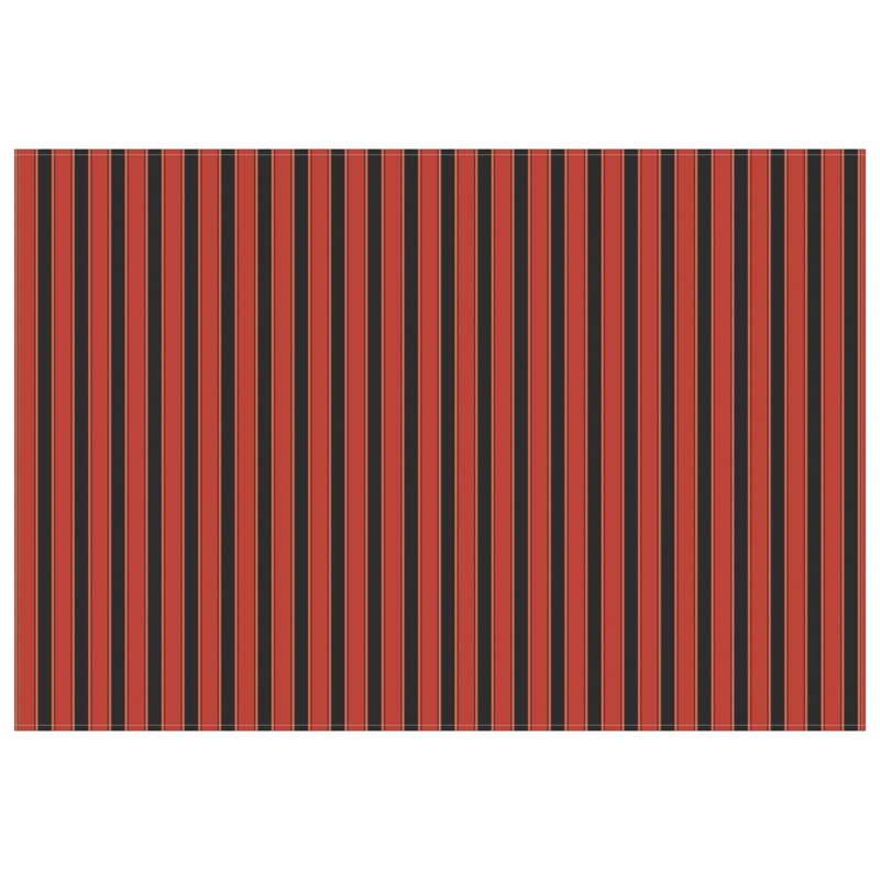 VidaXL 600cm W x 350cm D Polyester Cover Retractable Fabric Replacement, 250cm W x 200cm, Striped, Red/Black