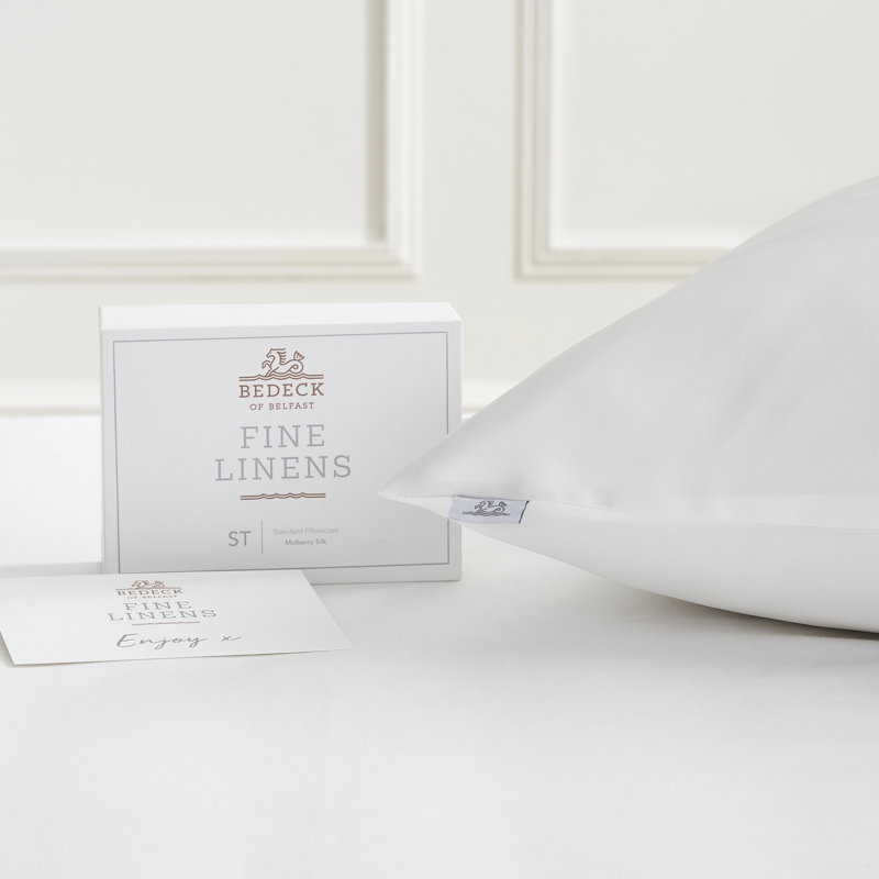 100% Mulberry Silk Pillowcase, White