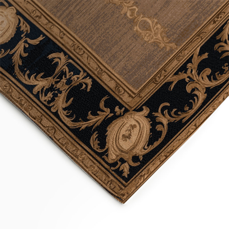 Tapis d'intérieur et d'extérieur brun français, Rectangulaire 3 pi x 5 pi