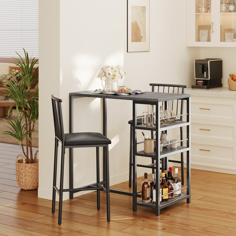Brune 3 - Piece Dining Set, Gray