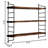 100% Solid Wood Metal Frame 3 Tiered Shelf