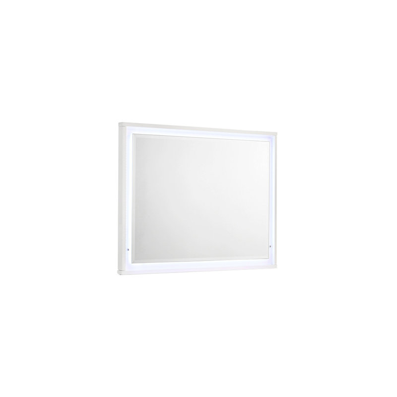 Miroir Manhattan - Cadre laqué avec éclairage à DEL intégré pour un look élégant et moderne (INCLUT LE MIROIR SEULEMENT)