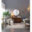 Miroir mural rond en bois D39,4 "x3"