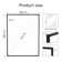 Iron rectangular bathroom wall mounted mirror, vertically or horizontally installed vanity mirror
