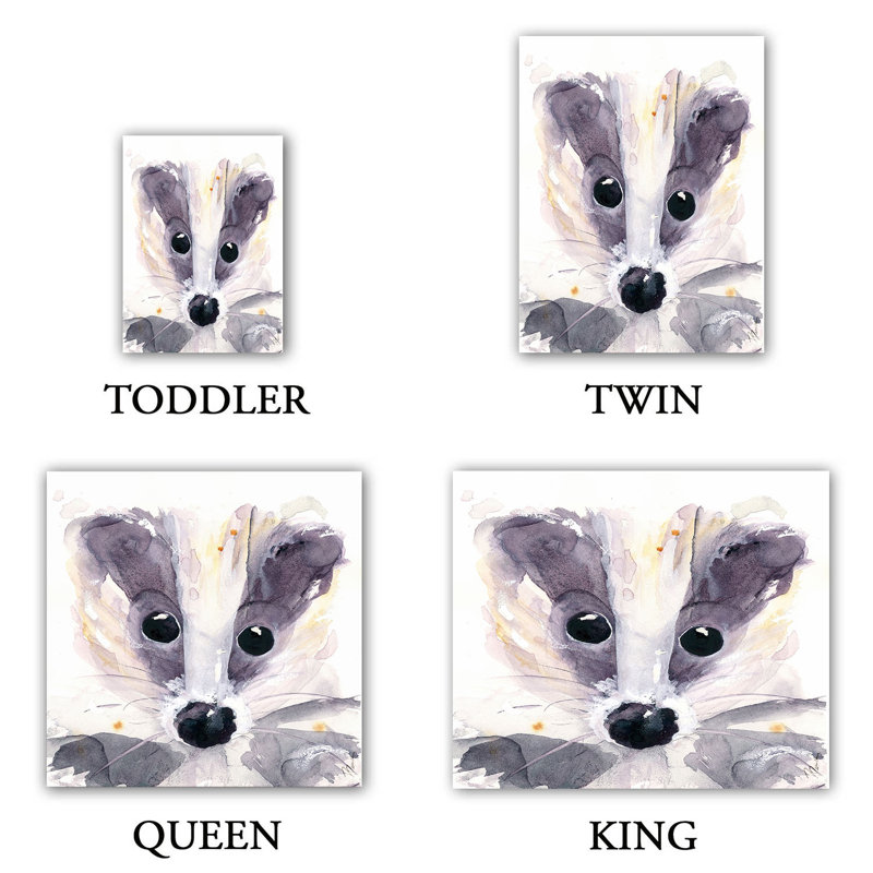 Ensemble de housse de couette badger, 1 housse simple + 1 taie standard