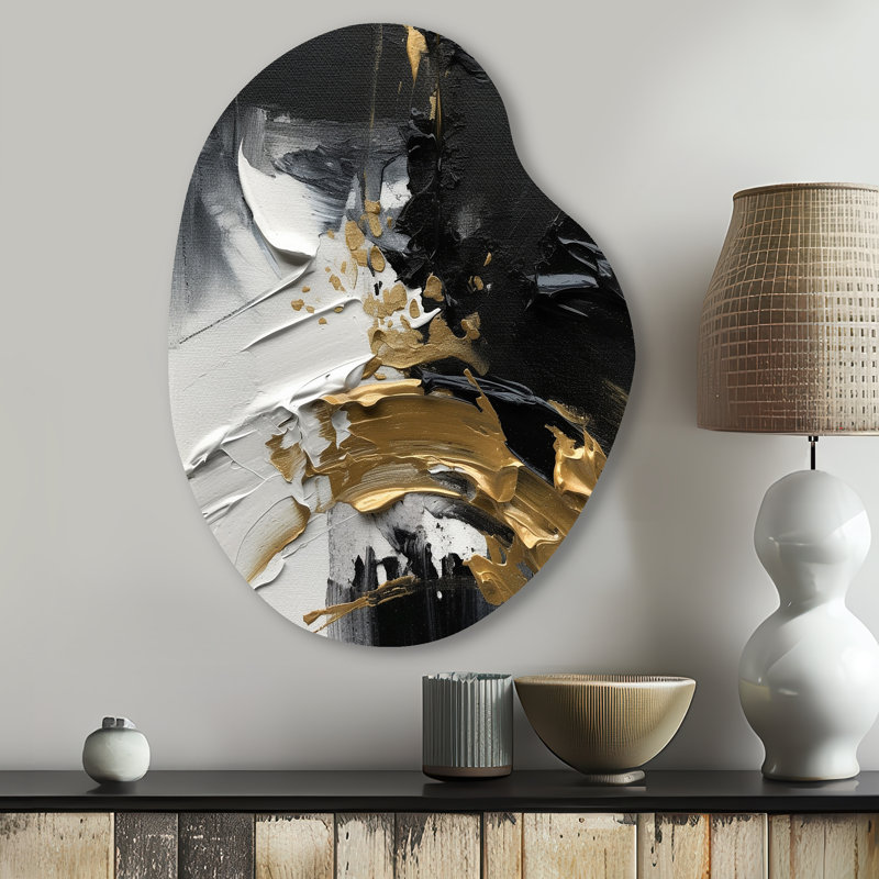 Soderberg - Art mural abstrait en forme de poire en métal asymétrique, H 30 po x l 22 po