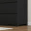 Commode 9 tiroirs sans poignée, commode moderne en bois noir mat pour la chambre à coucher, commode de rangement pour le salon, le couloir, le vestibule-1582096178