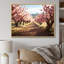 «Pink Cherry Blossom Field I», reproduction sur toile-318984475-318984482
