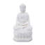 Figurine de Bouddha assis blanc 5,5 x 4,7 x 11,8 po