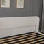 Lit plateforme tapissier Jenny avec tête à oreilles et cadre en bois Boucle-316786706