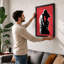 Silhouetted Kiss Modern - Framed Print-150924522-150924523