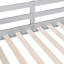 Lit double superposé avec lit gigogne simple, finition grise, structure en bois massif et stable, idéal pour les chambres d'amis Structure solide, caractéristiques, soirées pyjama convenables