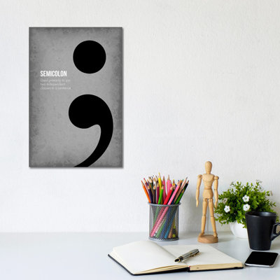 «Semicolon» par GetYourNerdOn - impression sur toile tendue