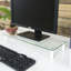 Support de bureau ergonomique en verre
