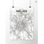 Milan City Map - No Frame Print-1800072069