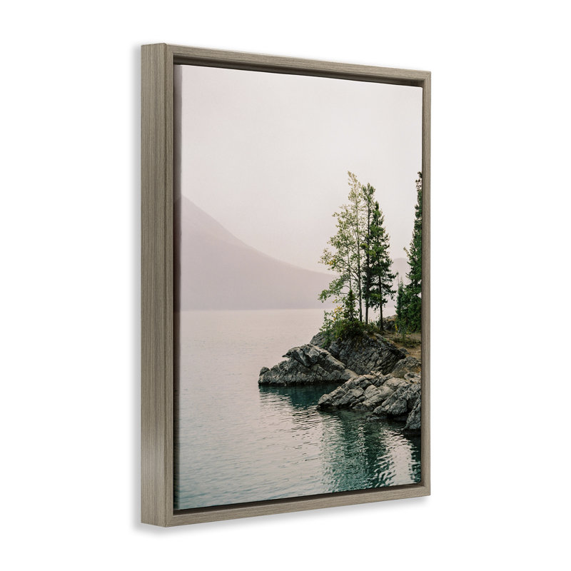 «Rocky Inlet Cove Floater» par Justine Milton, Cadre flottant orme Montalcino, H 21 po x l 17 po