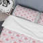 Damas rose - ensemble de housse de couette abstrait - microfibre de polyester-153231624