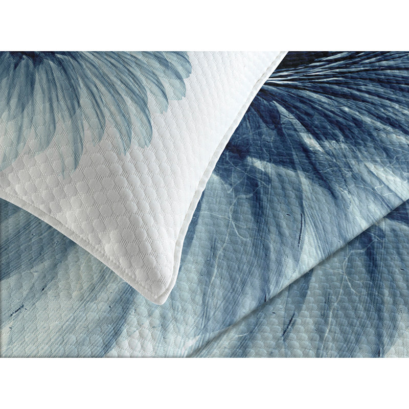 White Quilted King Bedspread Set with Pillow Shams
